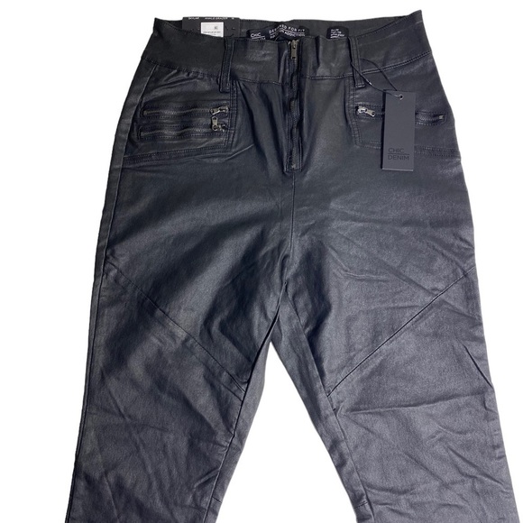 Chic Denim Jean Skylar High Rise Ankle Grazer Zip Crst Size 16 - Picture 2 of 7